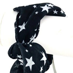 Patriotic Scarf Bracelet - Stars with Silver Charm